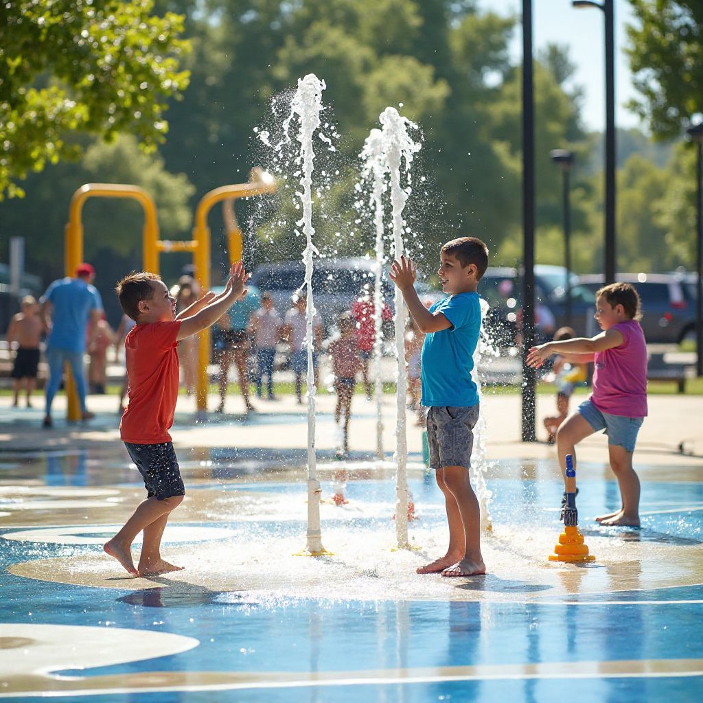 Water play area fun