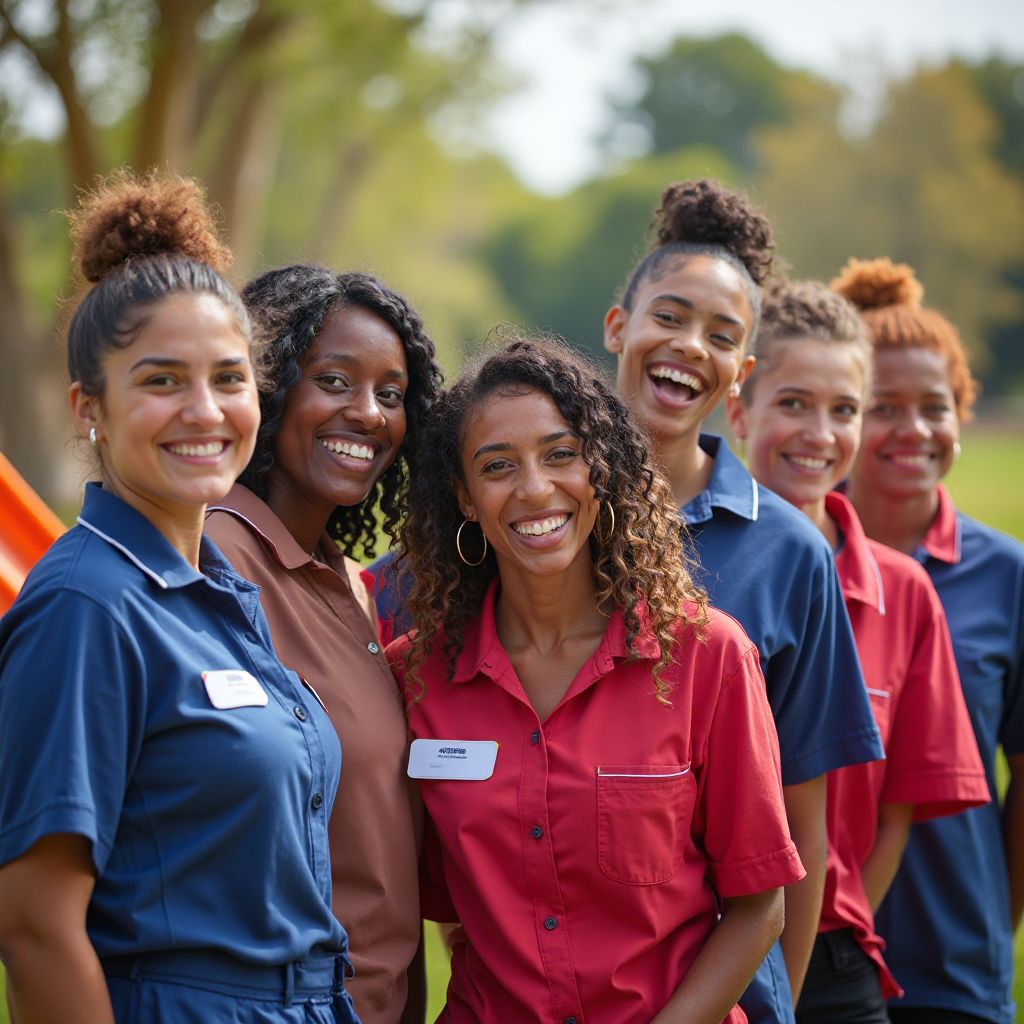 HappyJoy team members working together